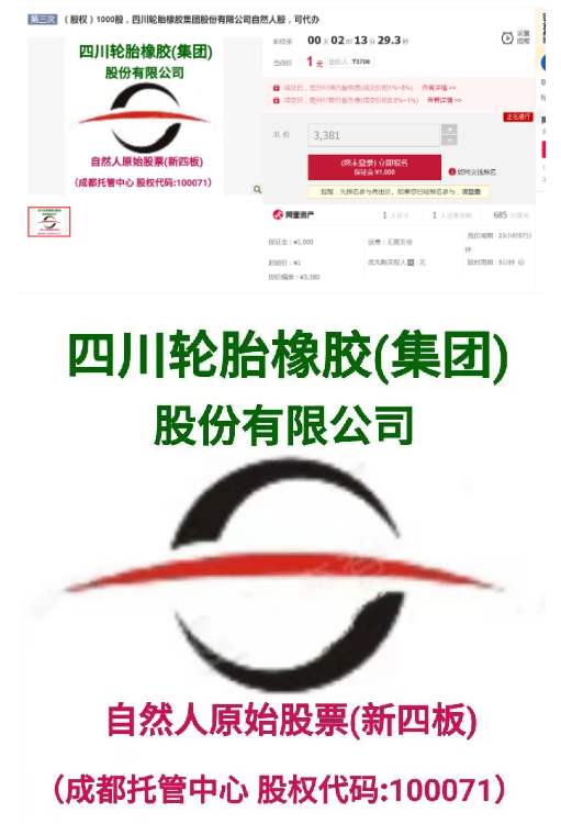 輪胎橡膠集團掛牌新四版 股權正在拍賣 輪胎橡膠集團掛牌新四版 股權正在拍賣