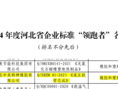 河北中美特種橡膠榮膺省級企業(yè)標準“領(lǐng)跑者”